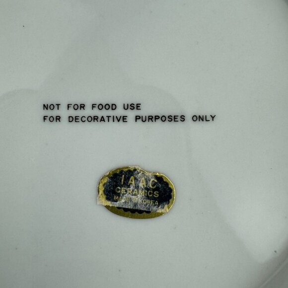 Vtg Alaska USA Souvenir Decorative Plate Dish Gold Accent Imagery Wildlife 7inch - Picture 12 of 12